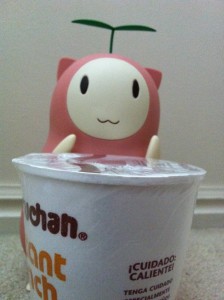 Doesn't Rinon look happy with ramen?